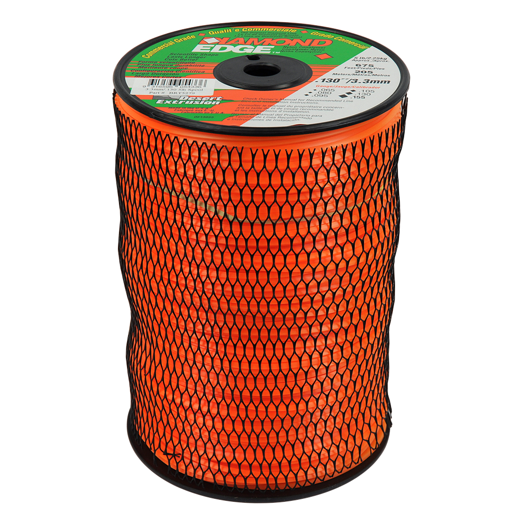  DIAMOND EDGE TRIMMER LINE .130″ / 3.30MM SPOOL LENGTH 205M