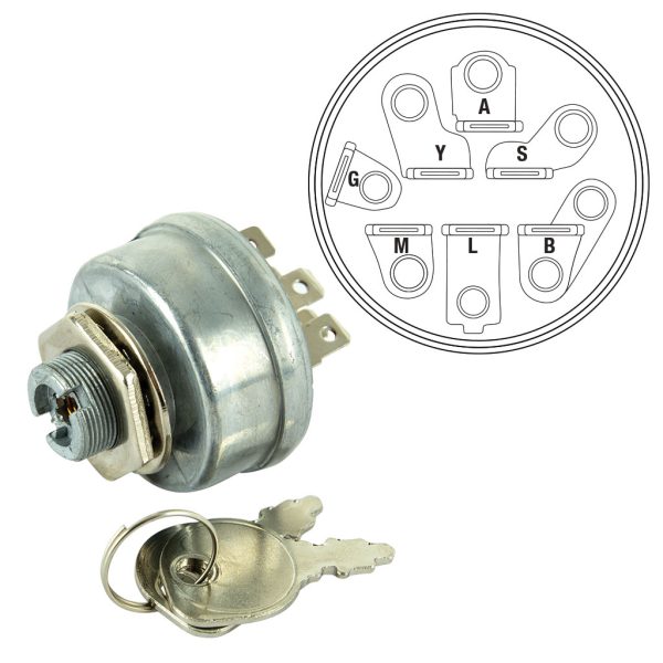  IGNITION SWITCH 7 PIN W/ KEY SUITS SELECTED MURRAY